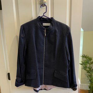 Handmade Teresa Crowninshield Gray Wool and Silk Jacket 14
